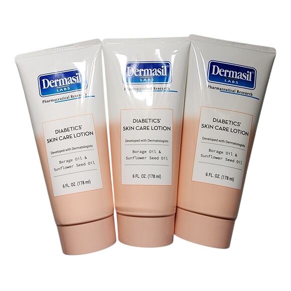 Dermasil Diabetics’ Skin Care Lotion – 6 fl oz (3‑Pack Bundle) – New - Picture 1 of 2